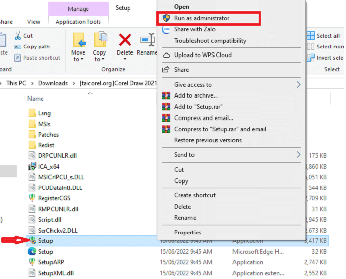 Cài đặt Corel 2021
