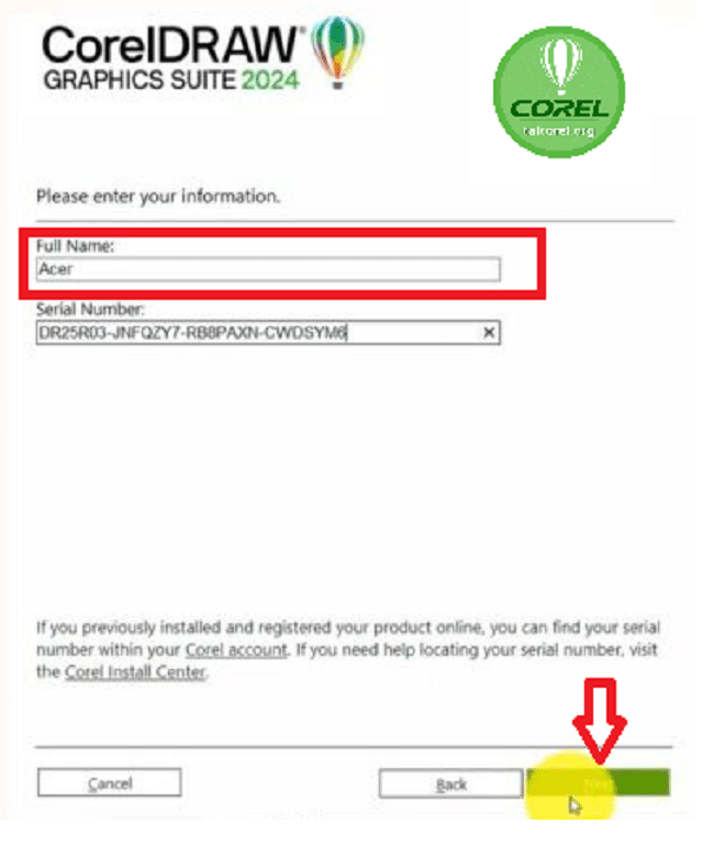 Nhập User Name sau đó nhấn Next